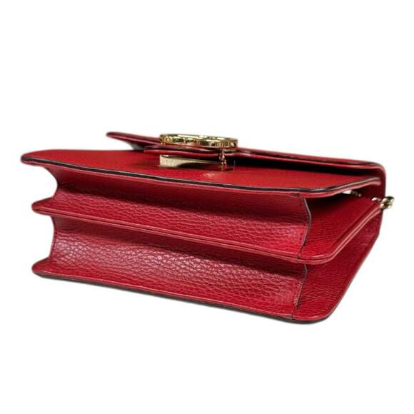 GUCCI Red Leather Shoulder Bag - Picture 5 of 10